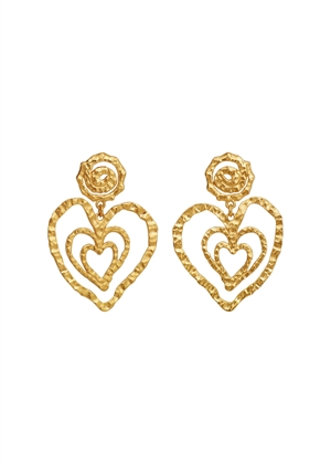 Beate earrings Forgyldt Maanesten